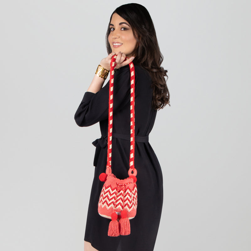 PALOMINO WAYUU BAG - Size MINI - Crocheted by hand by women of the Wayuu indigenous community in La Guajira (Colombia)