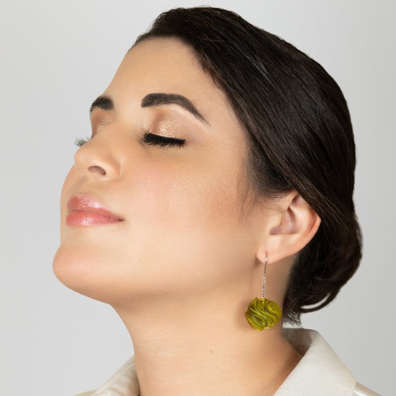 ECONESIS EARRINGS - Handmade - Sterling silver 925 and stainless steel - Recycled bottle cap plastic liners