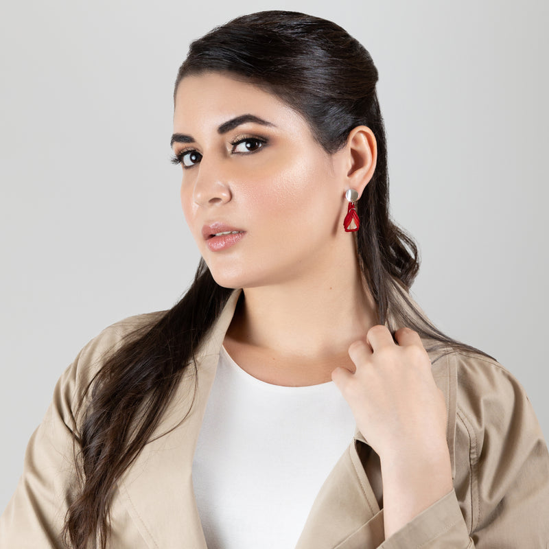 ECOGLOW EARRINGS - Handmade - Sterling silver 925 - Recycled bottle cap plastic liners