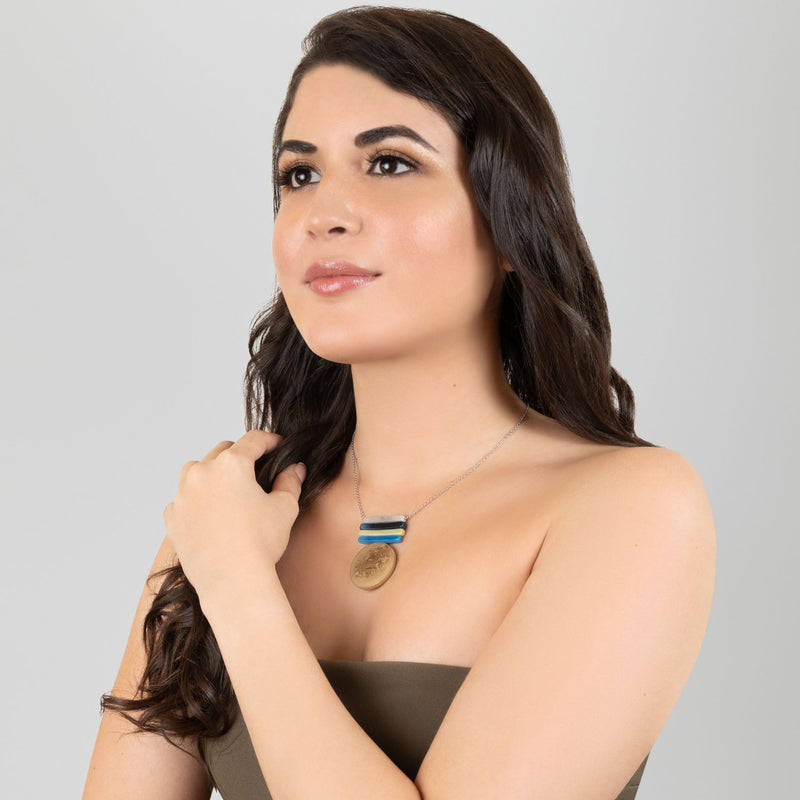 SOLIÄ NECKLACE - Handmade - Stainless steel - Tagua (vegetable ivory)