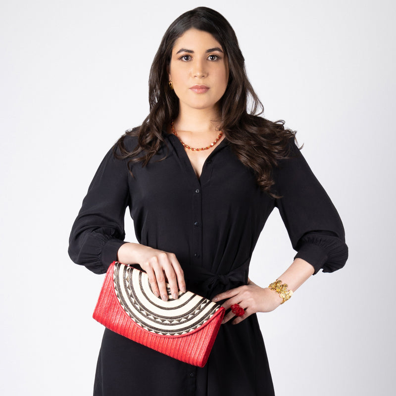 ZENÚ CLUTCH - Handmade - Braided wild cane (caña flecha)