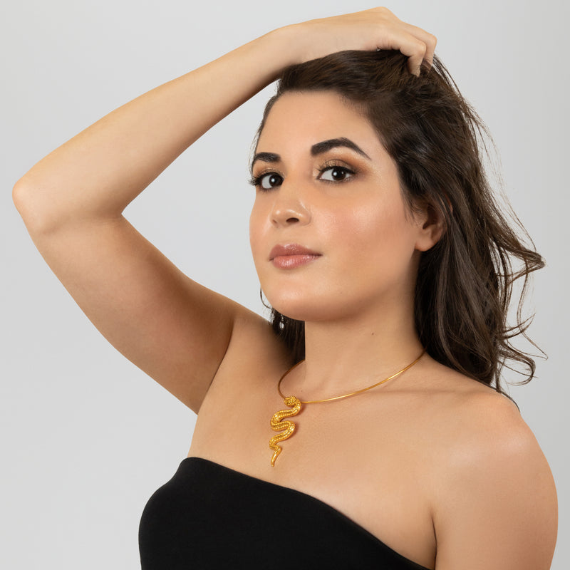 SNAKOO NECKLACE - Handmade - 24K gold-plated