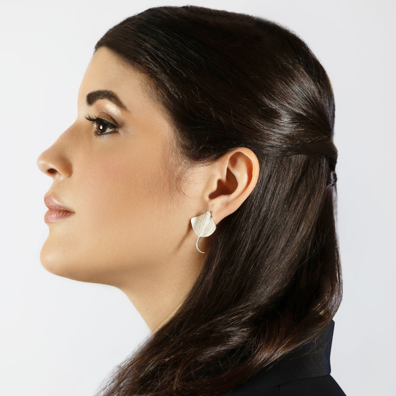 MARINA MANTA RAY EARRINGS - Handmade - Silver