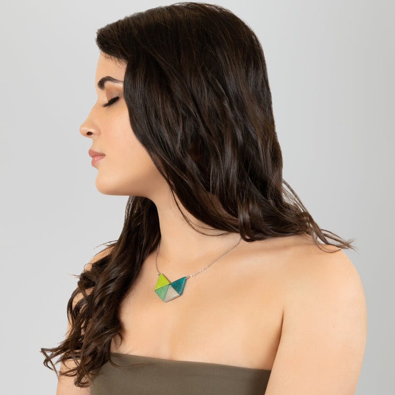 LOZANGO NECKLACE - Handmade - Stainless steel - Tagua (vegetable ivory)