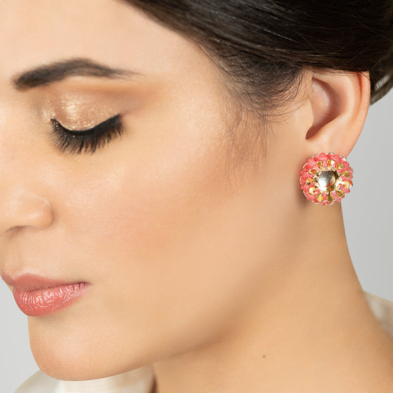 ECOSOL EARRINGS - Handmade - Sterling silver 925 and 24K gold-plated - Recycled bottle cap plastic liners