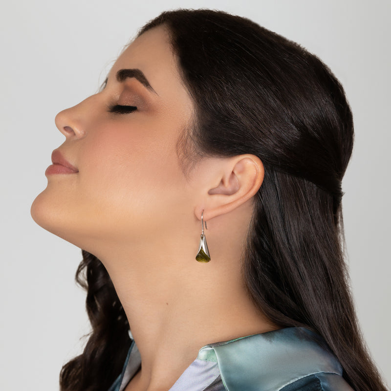 ECOLOVA EARRINGS - Handmade - Sterling silver 925 - Recycled bottle cap plastic liners