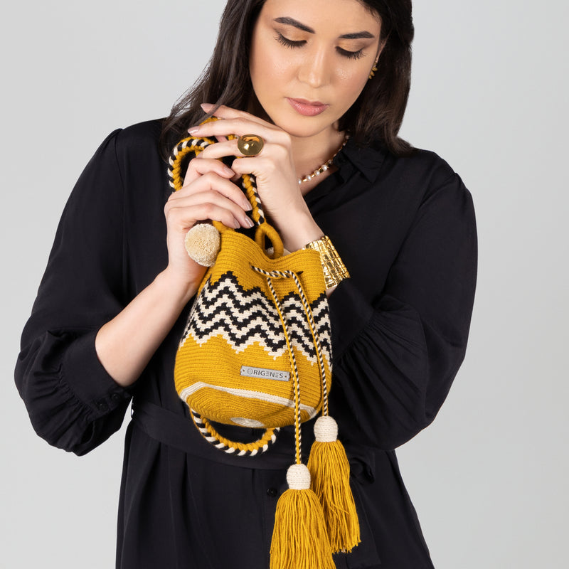 PALOMINO WAYUU BAG - Size MINI - Crocheted by hand by women of the Wayuu indigenous community in La Guajira (Colombia)