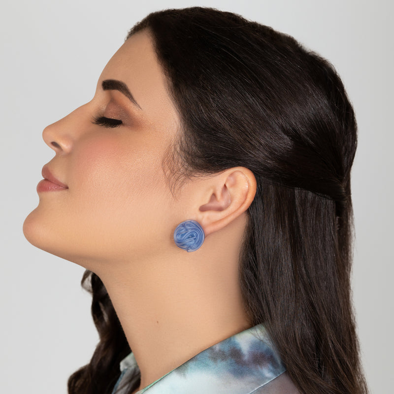 ECOTOPIA EARRINGS - Handmade - Sterling silver 925 - Recycled bottle cap plastic liners