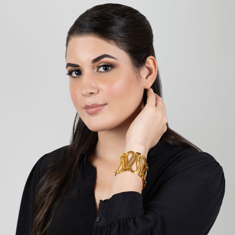 SERPENTINO BRACELET - Handmade - 24K gold-plated