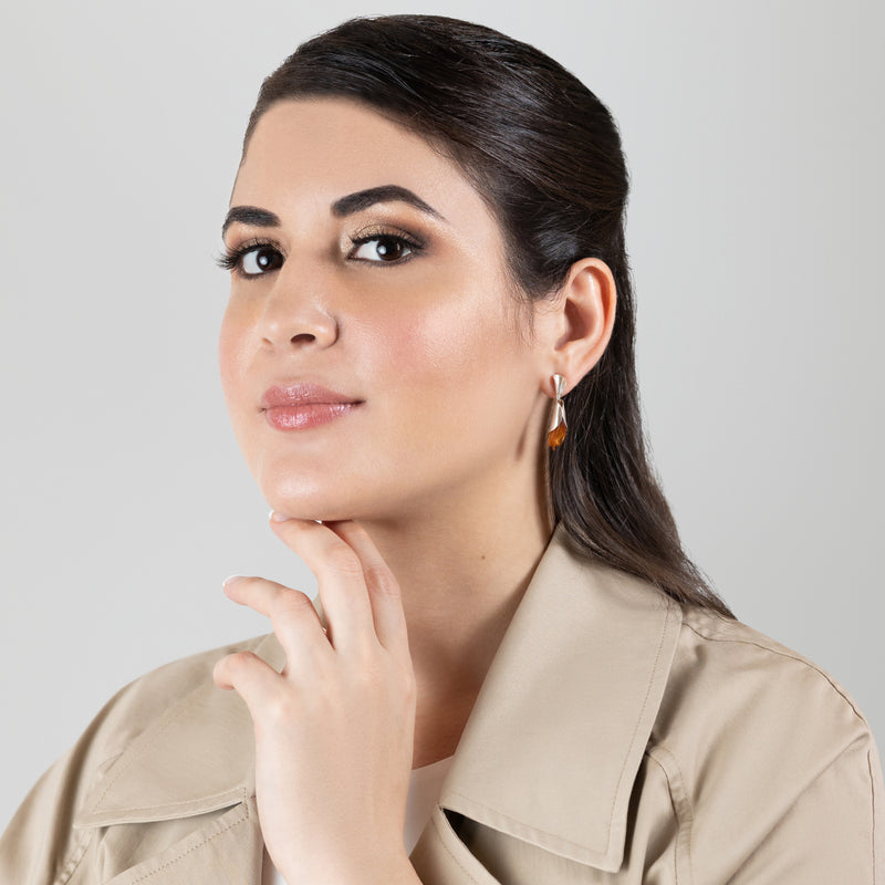 ECOTHEA EARRINGS - Handmade - Sterling silver 925 - Recycled bottle cap plastic liners