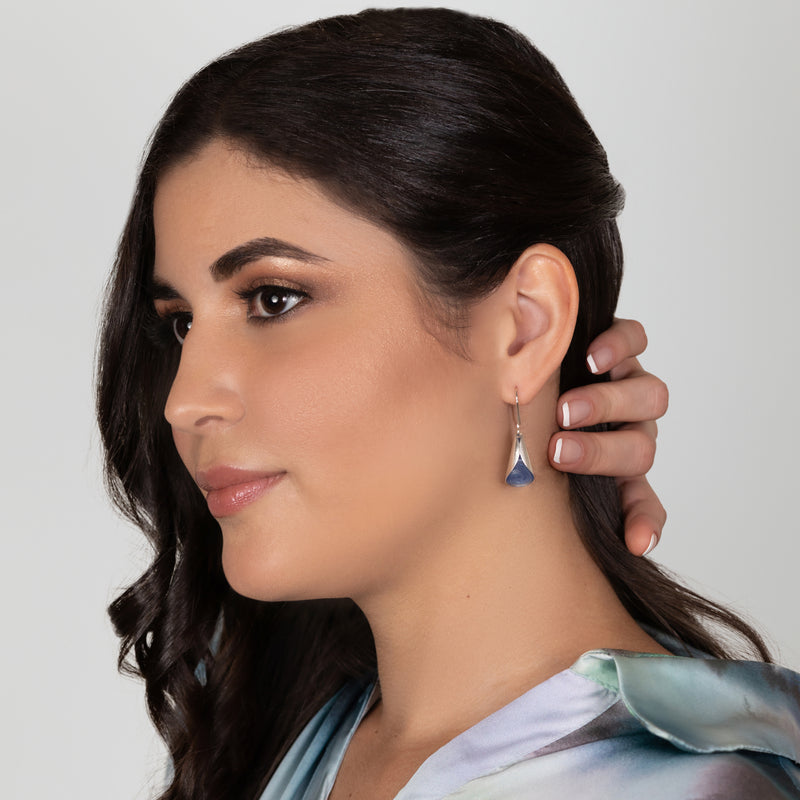 ECOLOVA EARRINGS - Handmade - Sterling silver 925 - Recycled bottle cap plastic liners