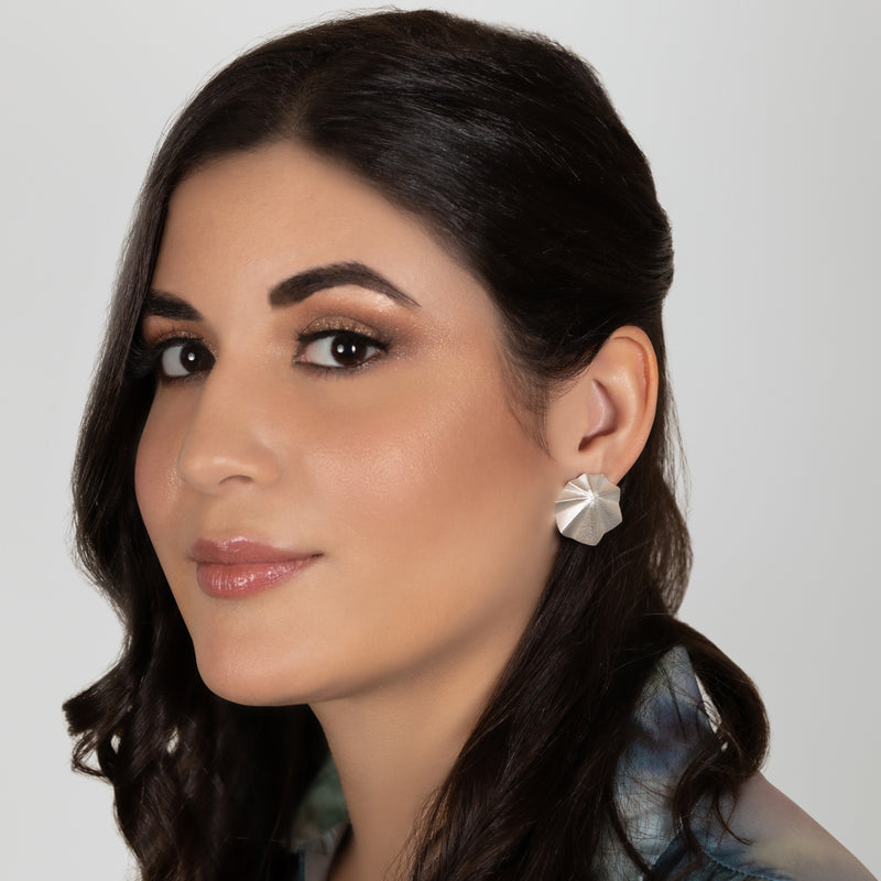 MARINA SEASHELL EARRINGS - Handmade - Silver