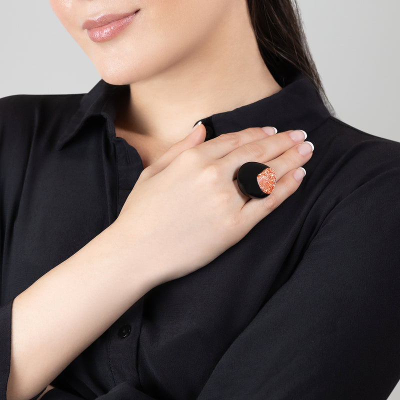 NATÜA RING - Handmade - Adjustable - Crushed eggshells