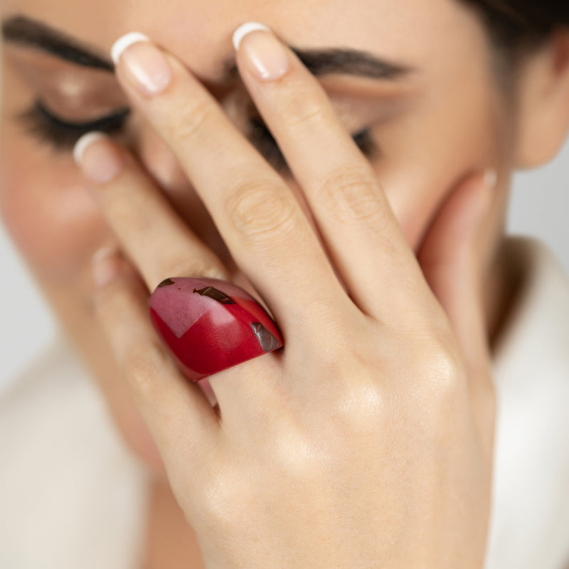 GÉNESIS CURVO RING - Handmade - Tagua (vegetable ivory)
