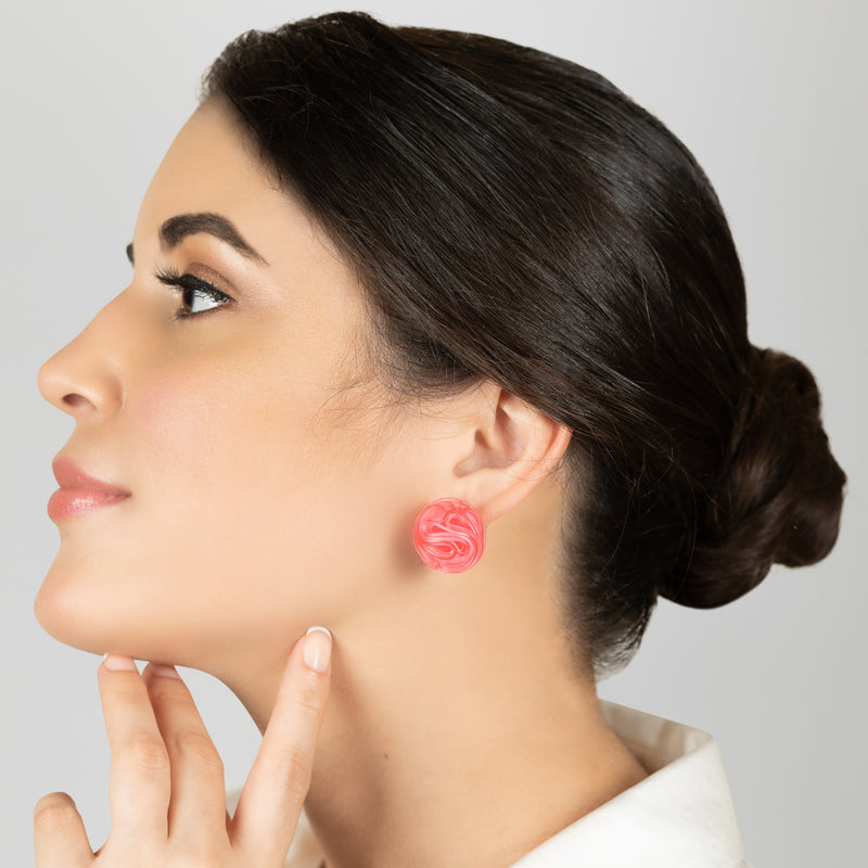 ECOTOPIA EARRINGS - Handmade - Sterling silver 925 - Recycled bottle cap plastic liners