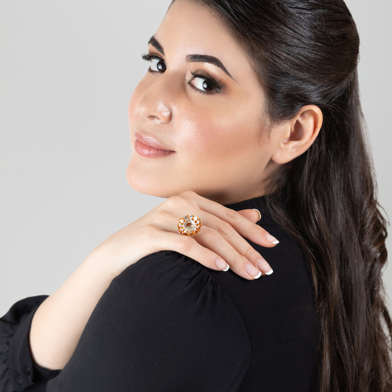 ECOSOL RING - Handmade - Adjustable - Sterling silver 925 - Recycled bottle cap plastic liners