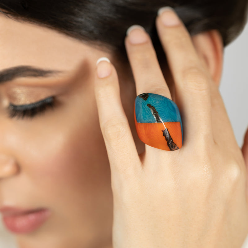 GÉNESIS CURVO RING - Handmade - Tagua (vegetable ivory)