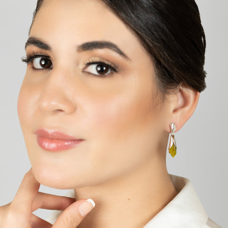 ECOTHEA EARRINGS - Handmade - Sterling silver 925 - Recycled bottle cap plastic liners