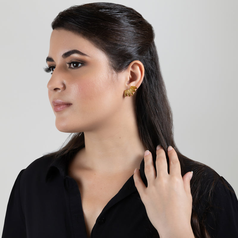 BRINCOS ALITA - Feitos à mão - Banhados a ouro de 24 quilates