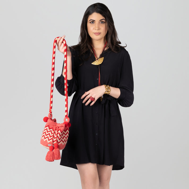 PALOMINO WAYUU BAG - Size MINI - Crocheted by hand by women of the Wayuu indigenous community in La Guajira (Colombia)