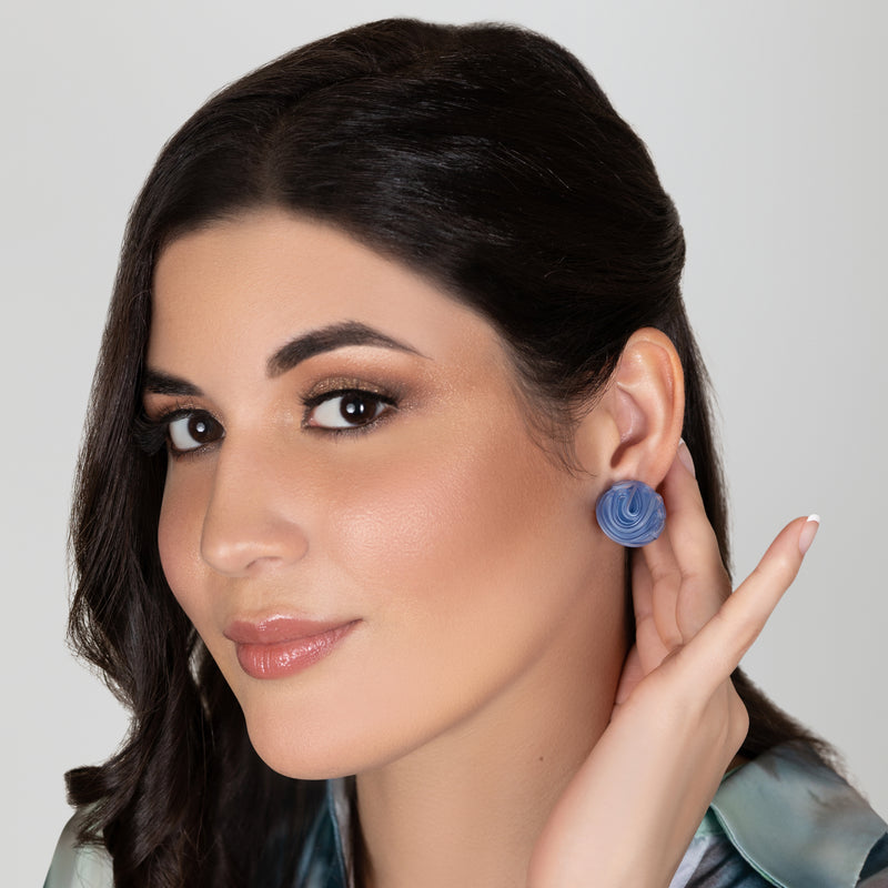 ECOTOPIA EARRINGS - Handmade - Sterling silver 925 - Recycled bottle cap plastic liners