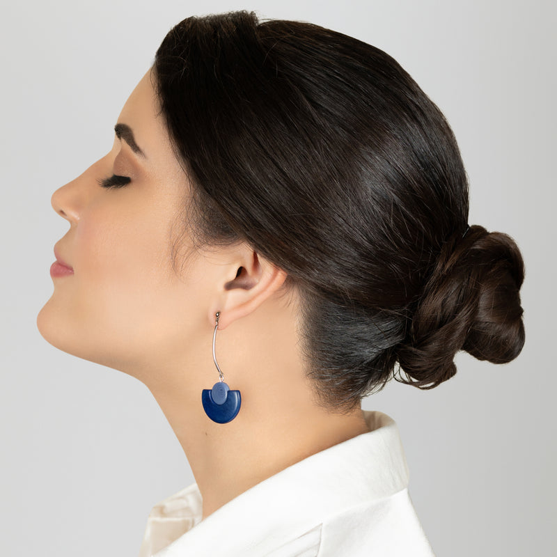 LUNA EARRINGS - Handmade - Stainless steel - Tagua (vegetable ivory)