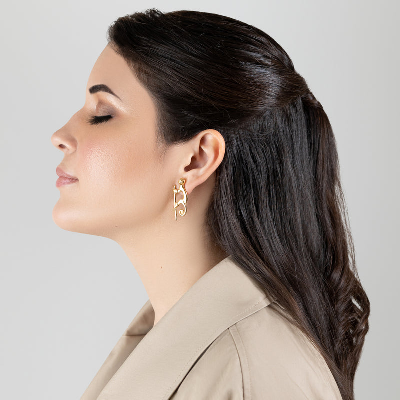 SIMIA EARRINGS - Handmade - 24K gold-plated