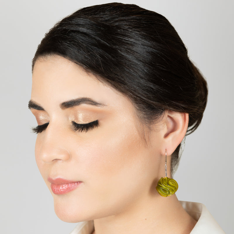 ECONESIS EARRINGS - Handmade - Sterling silver 925 and stainless steel - Recycled bottle cap plastic liners