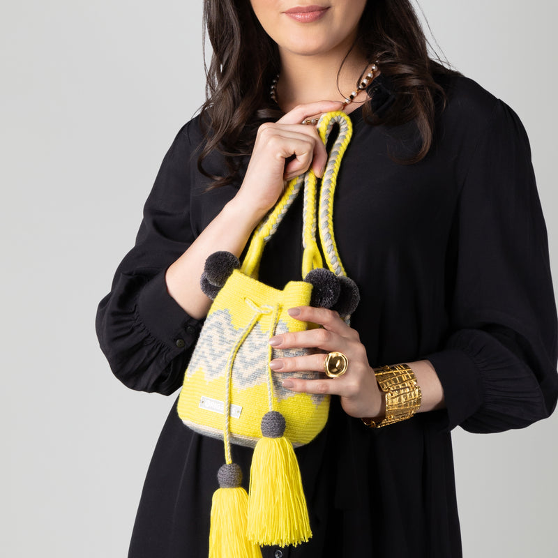 PALOMINO WAYUU BAG - Size MINI - Crocheted by hand by women of the Wayuu indigenous community in La Guajira (Colombia)