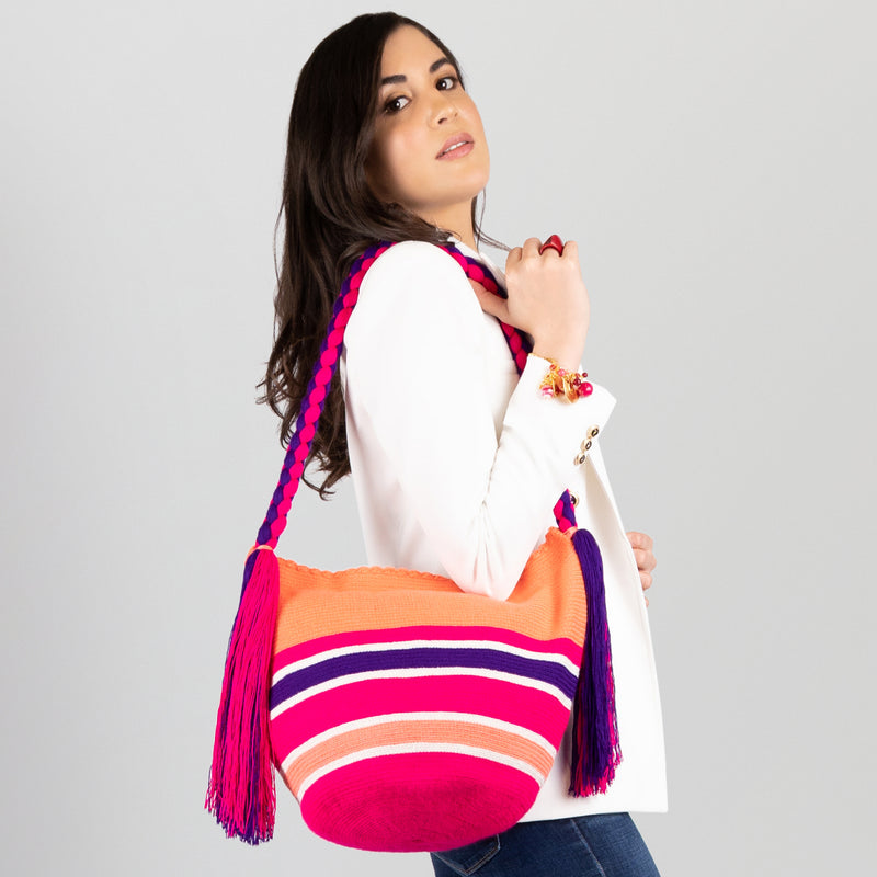 JOYACIA WAYUU BAG - Size MEDIO - Crocheted by hand by women of the Wayuu indigenous community in La Guajira (Colombia)