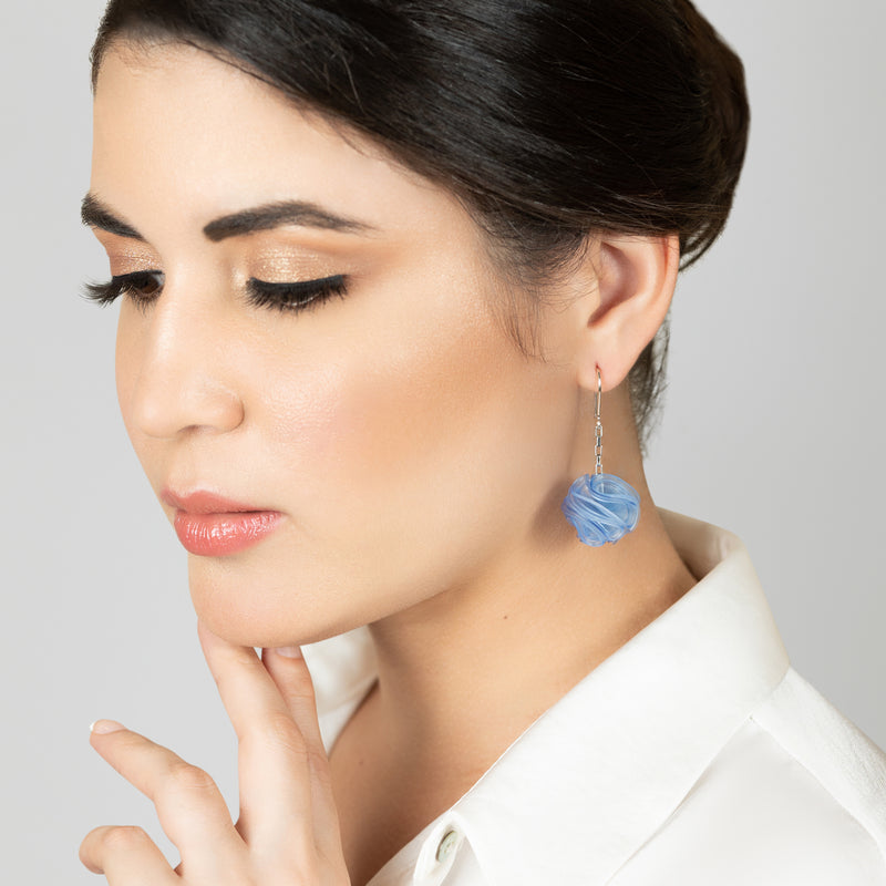 ECONESIS EARRINGS - Handmade - Sterling silver 925 and stainless steel - Recycled bottle cap plastic liners