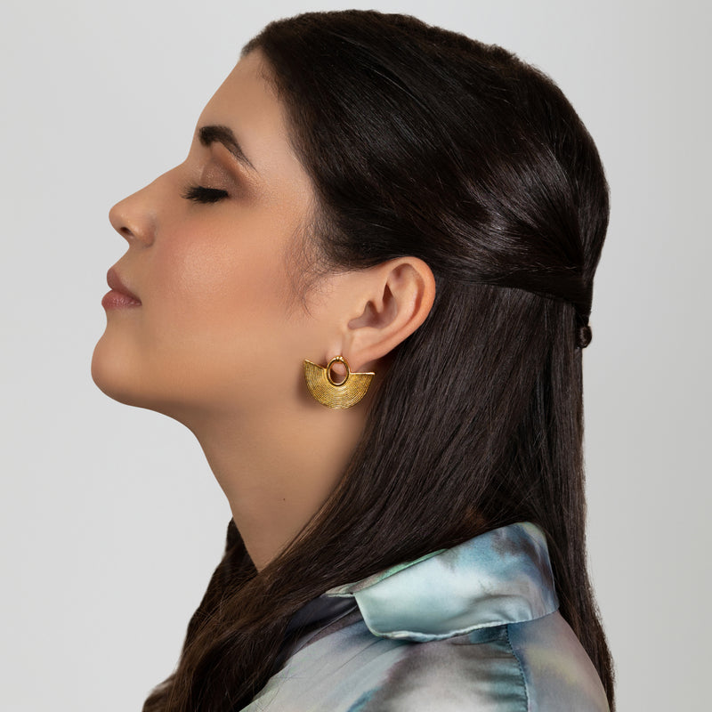 NARIGUERA EARRINGS - Handmade - 24K gold-plated