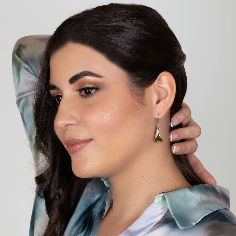 ECOLOVA EARRINGS - Handmade - Sterling silver 925 - Recycled bottle cap plastic liners