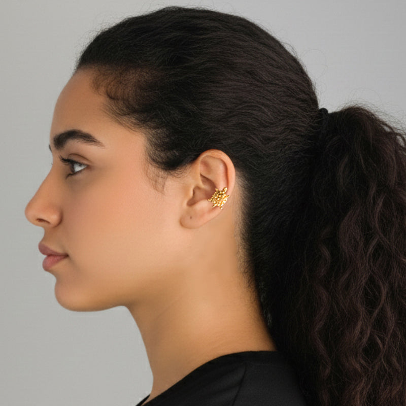 MUISCA TORTUGA EARCUFF - Unisex - Handmade - 24K gold-plated