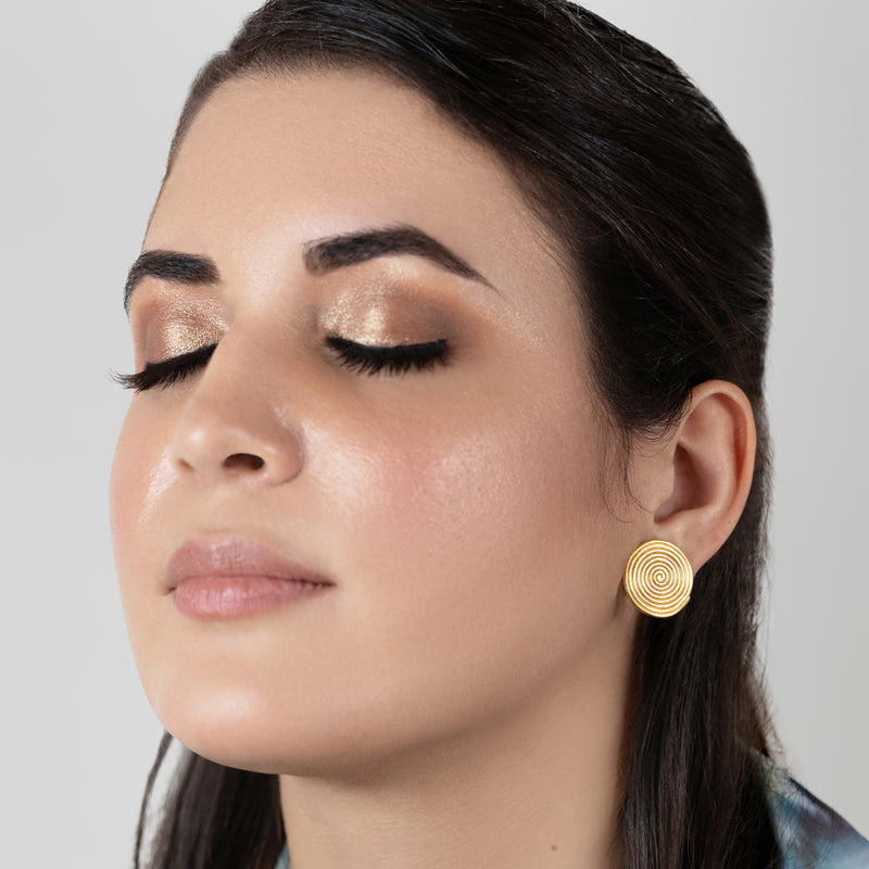 BRINCOS CYCLO - Feitos à mão - Banhados a ouro de 24 quilates