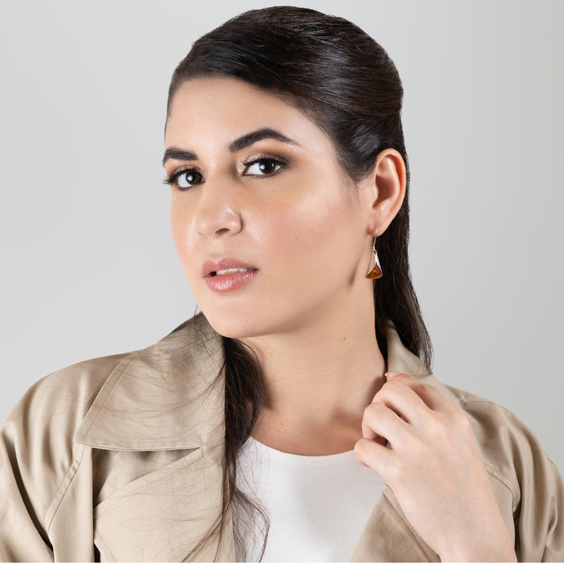 ECOLOVA EARRINGS - Handmade - Sterling silver 925 - Recycled bottle cap plastic liners