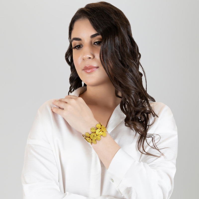 BRACELETE GLEAMVINE - Feita à mão - Banhada a ouro de 24 quilates