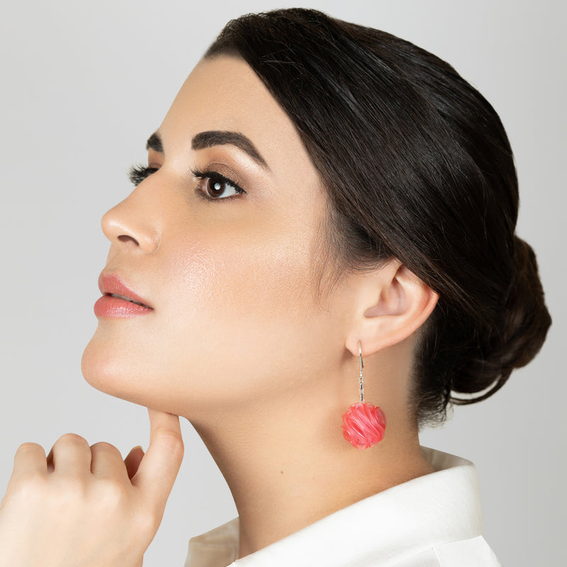 ECONESIS EARRINGS - Handmade - Sterling silver 925 and stainless steel - Recycled bottle cap plastic liners