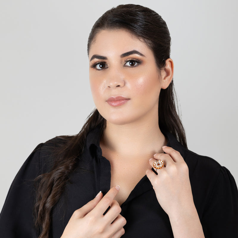 ECOSOL RING - Handmade - Adjustable - Sterling silver 925 - Recycled bottle cap plastic liners