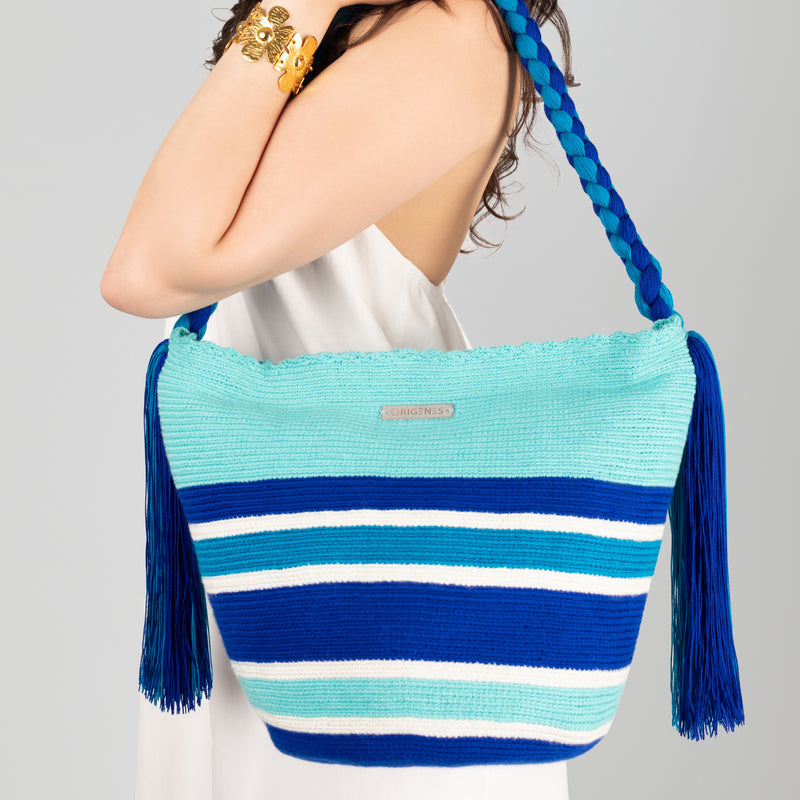 JOYACIA WAYUU BAG - Size MEDIO - Crocheted by hand by women of the Wayuu indigenous community in La Guajira (Colombia)