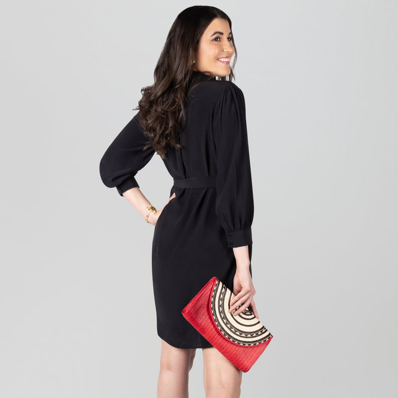 ZENÚ CLUTCH - Handmade - Braided wild cane (caña flecha)