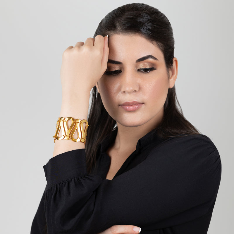 SERPENTINO BRACELET - Handmade - 24K gold-plated