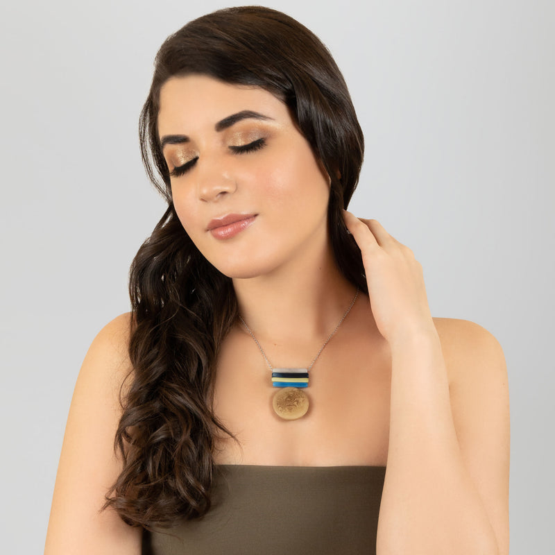 SOLIÄ NECKLACE - Handmade - Stainless steel - Tagua (vegetable ivory)