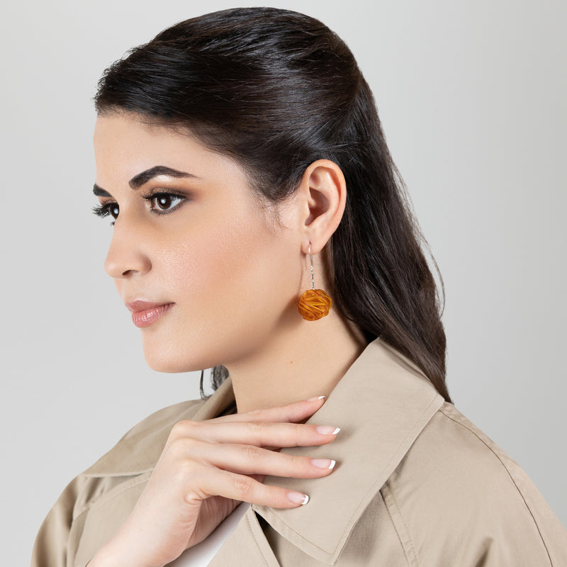 ECONESIS EARRINGS - Handmade - Sterling silver 925 and stainless steel - Recycled bottle cap plastic liners