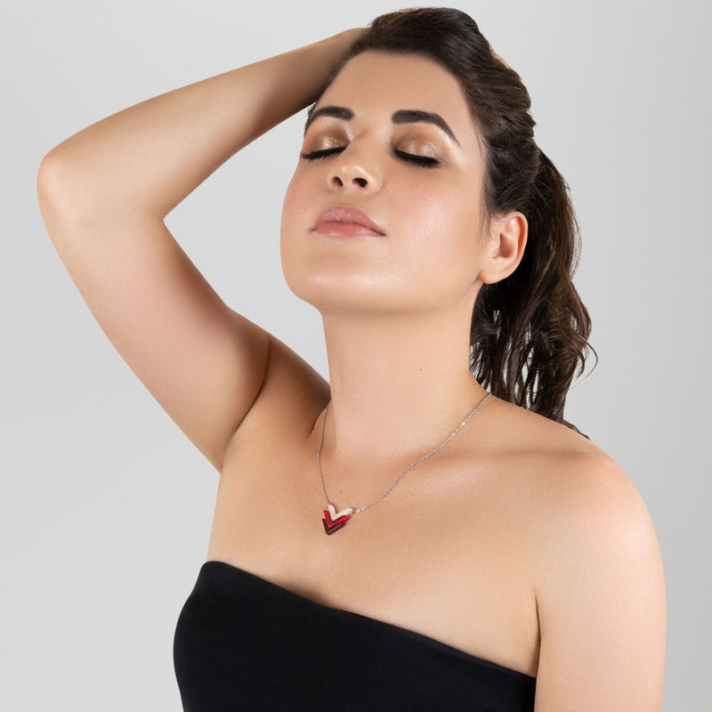 FLECHA NECKLACE - Handmade - Stainless steel - Tagua (vegetable ivory)