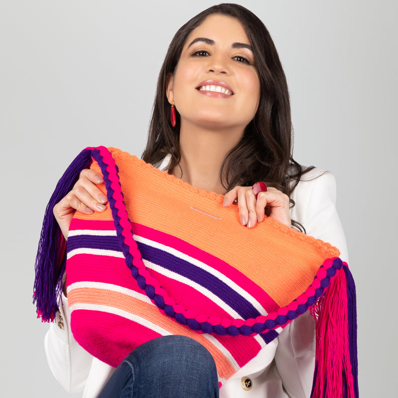 JOYACIA WAYUU BAG - Size MEDIO - Crocheted by hand by women of the Wayuu indigenous community in La Guajira (Colombia)