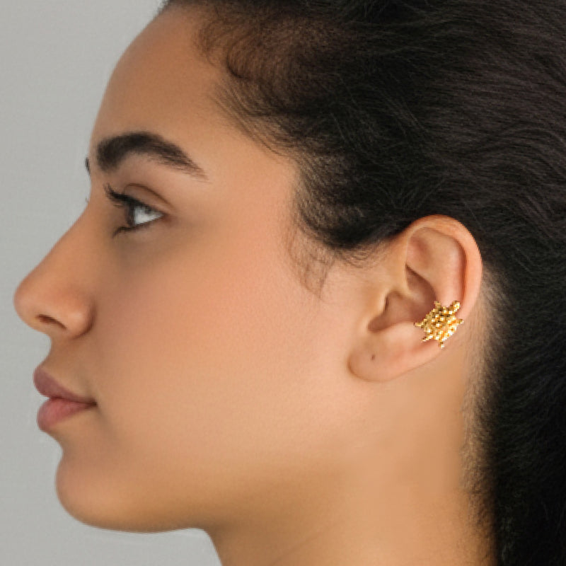 MUISCA TORTUGA EARCUFF - Unisex - Handmade - 24K gold-plated