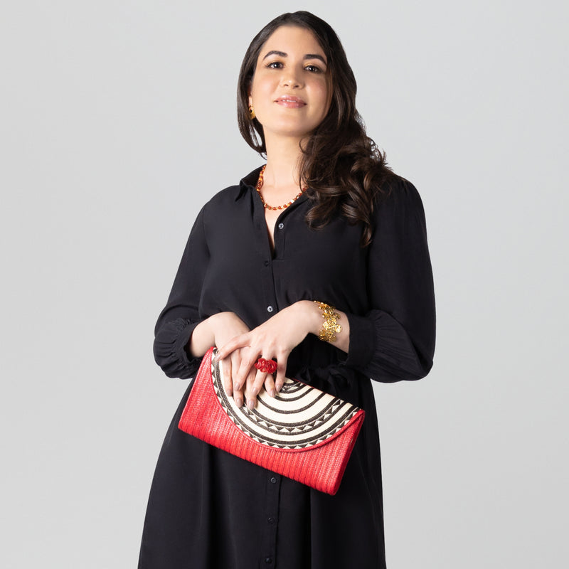 ZENÚ CLUTCH - Handmade - Braided wild cane (caña flecha)