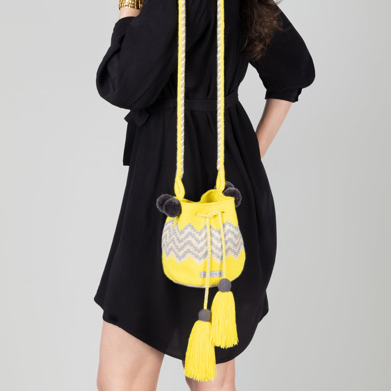 PALOMINO WAYUU BAG - Size MINI - Crocheted by hand by women of the Wayuu indigenous community in La Guajira (Colombia)