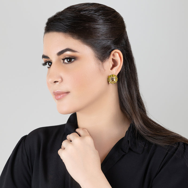 ECOSOL EARRINGS - Handmade - Sterling silver 925 and 24K gold-plated - Recycled bottle cap plastic liners